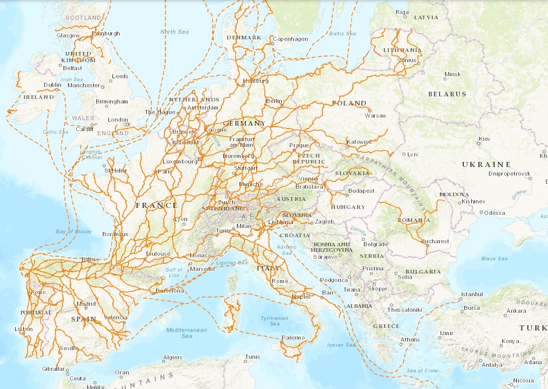 Les chemins de Compostelle ≡ Voyage Carte Plan